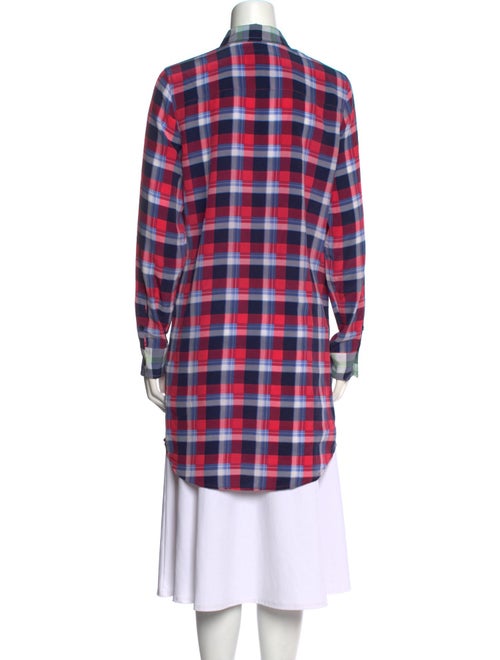 Aequamente Silk Plaid Print Tunic