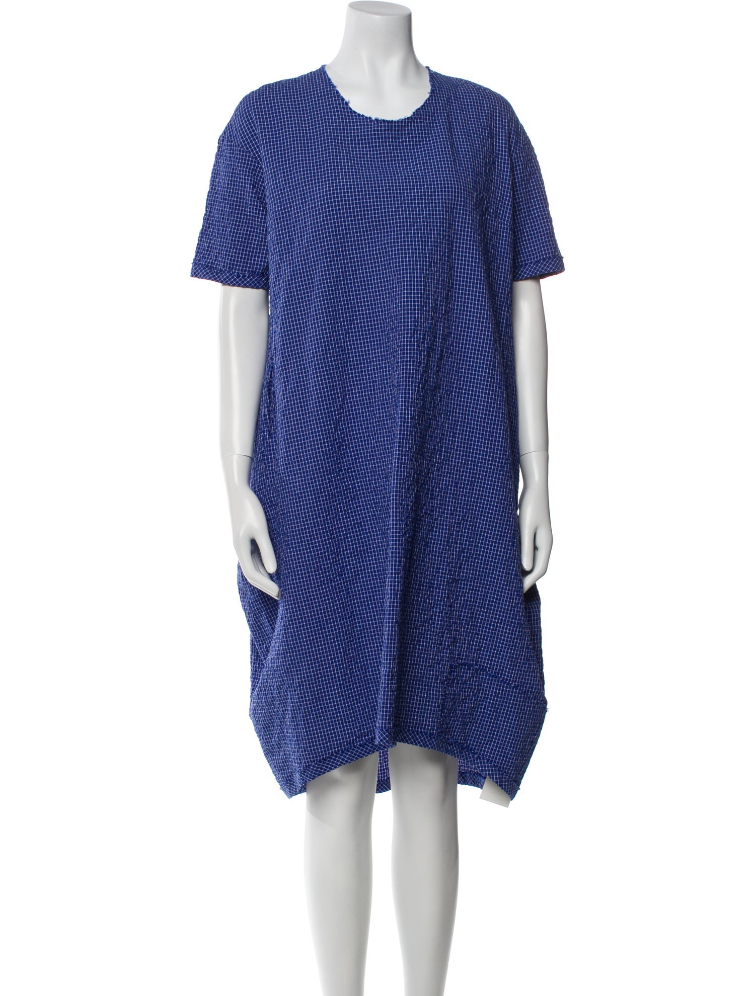 Aequamente Plaid Print Midi Length Dress