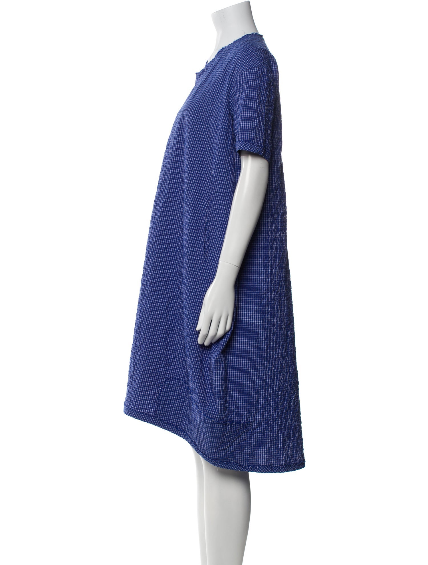 Aequamente Plaid Print Midi Length Dress