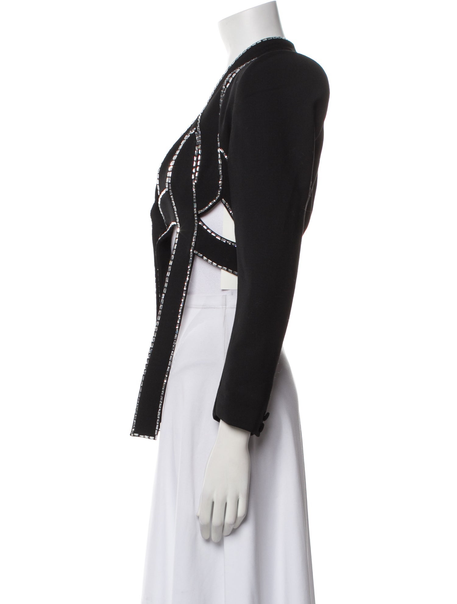 Aera Wool Striped Evening Jacket