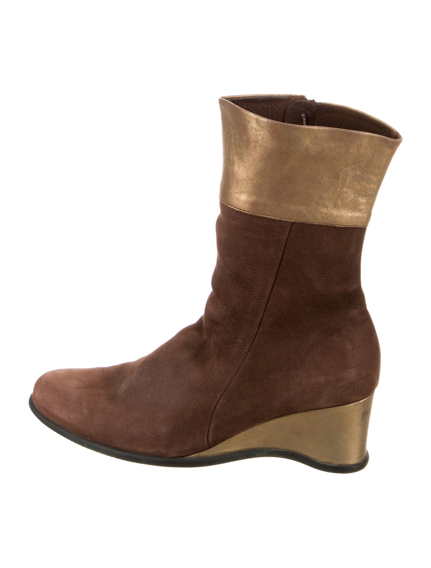 Arche Suede Colorblock Pattern Sock Boots