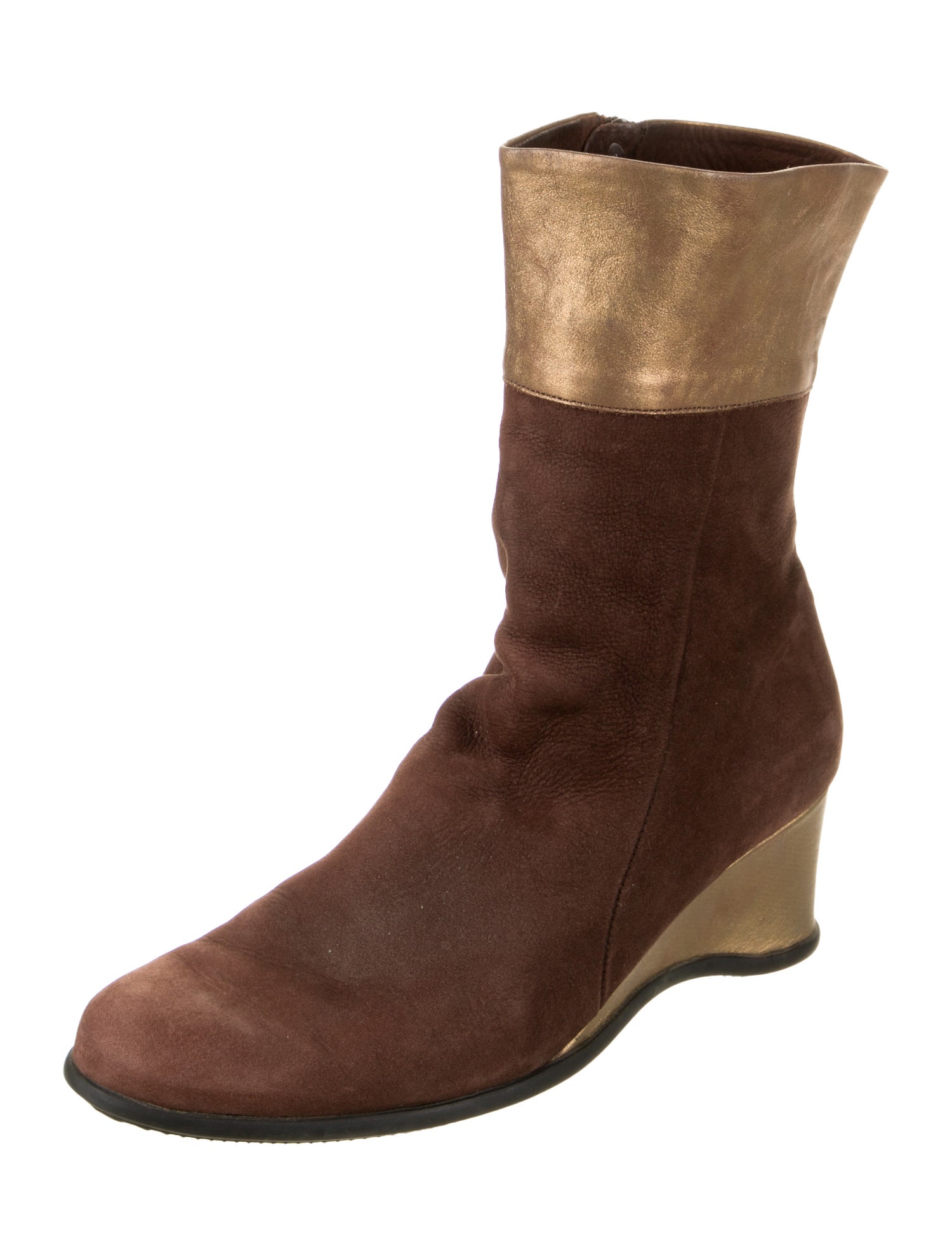 Arche Suede Colorblock Pattern Sock Boots