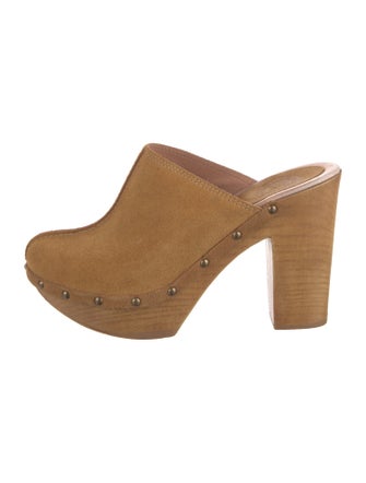 Penelope Chilvers Suede Studded Accents Mules