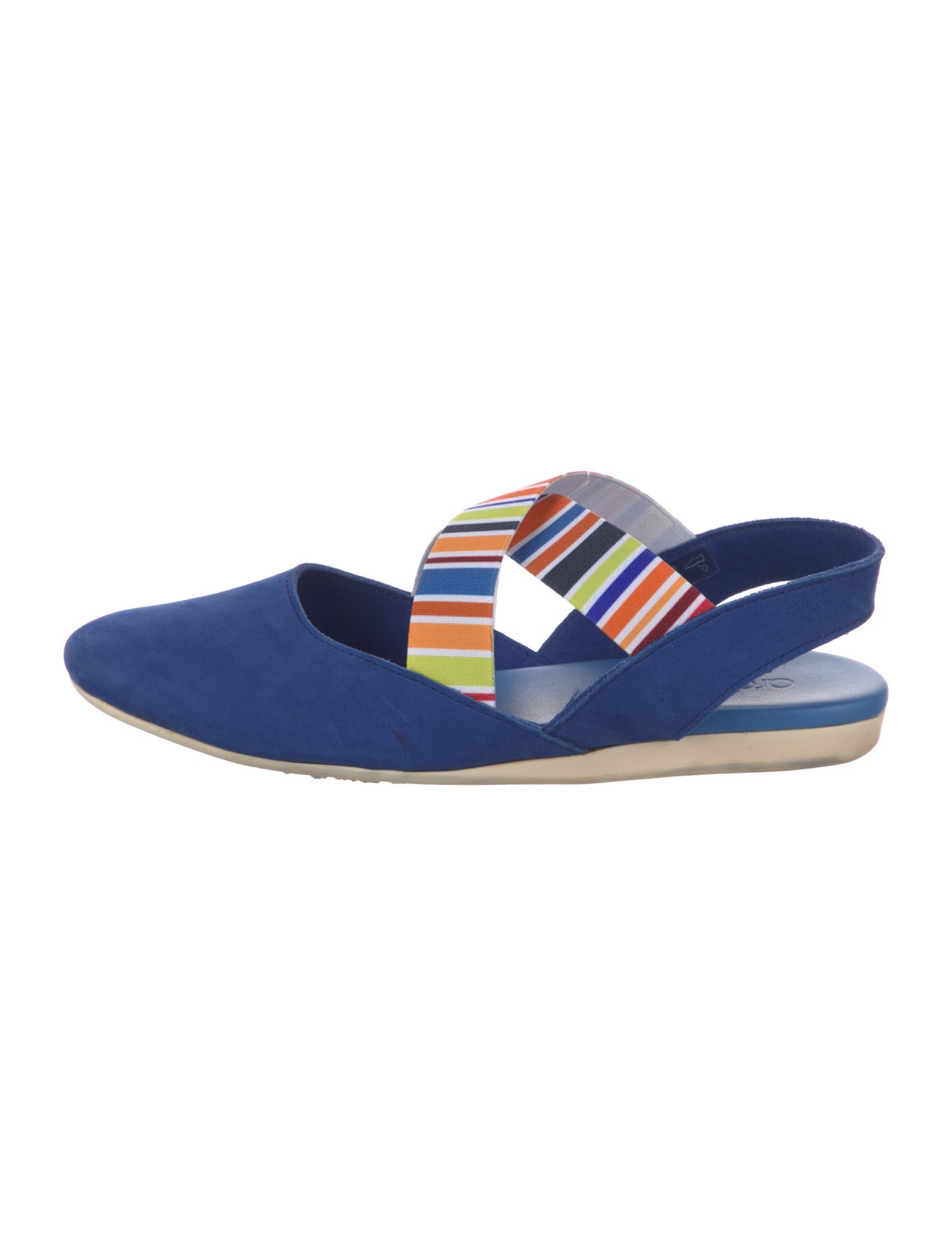 Arche Suede Striped Slingback Flats