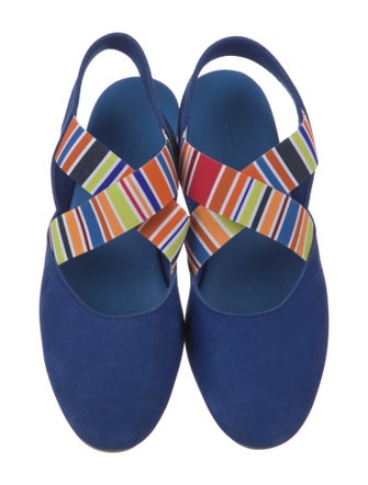 Arche Suede Striped Slingback Flats