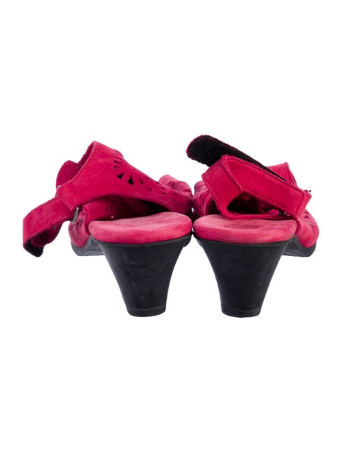 Arche Suede Colorblock Pattern Slingback Pumps