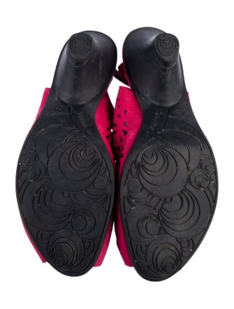 Arche Suede Colorblock Pattern Slingback Pumps