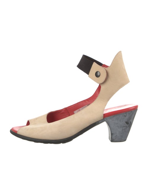 Arche Suede Colorblock Pattern Sandals