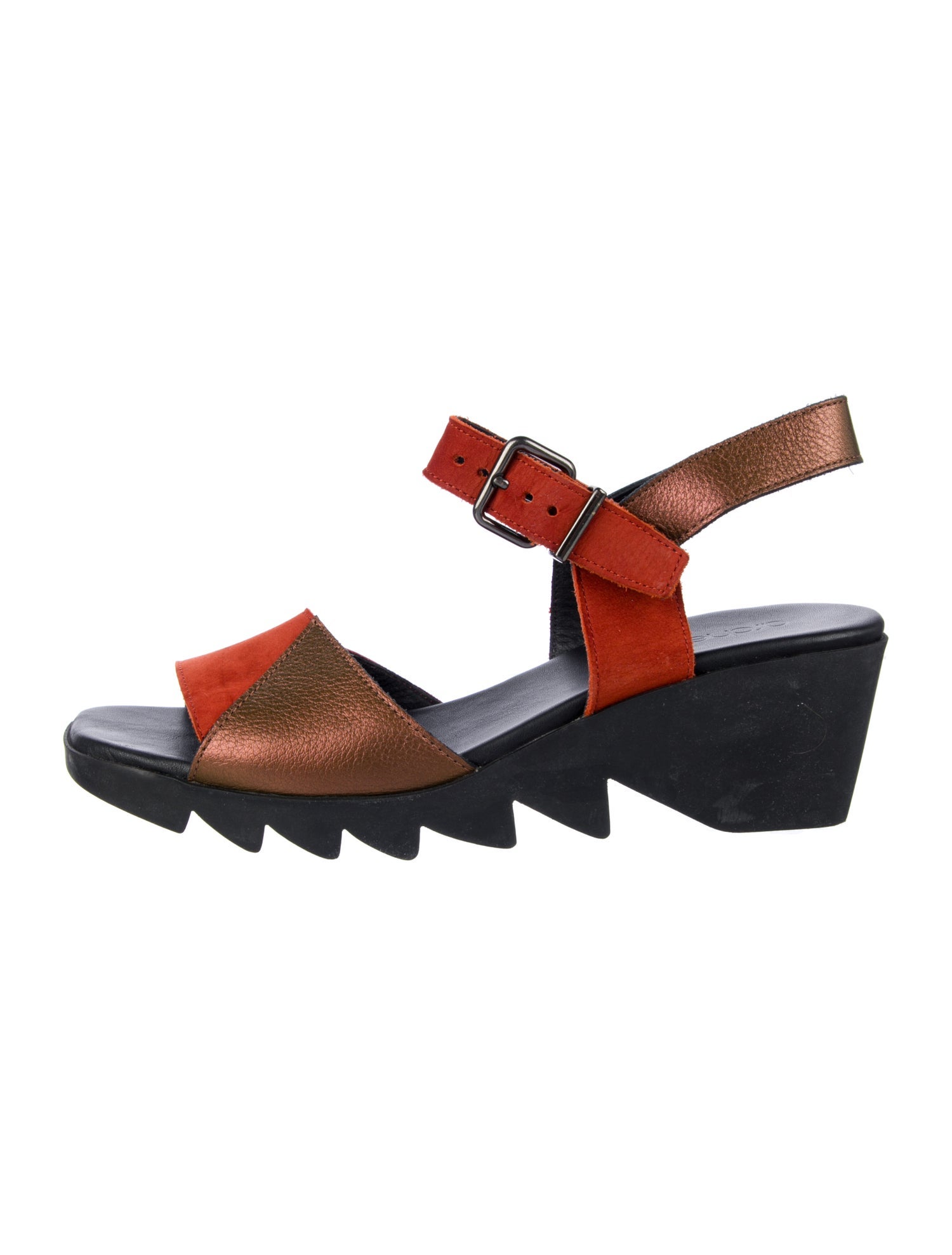 Arche Suede Colorblock Pattern Sandals