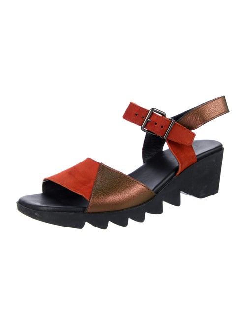Arche Suede Colorblock Pattern Sandals