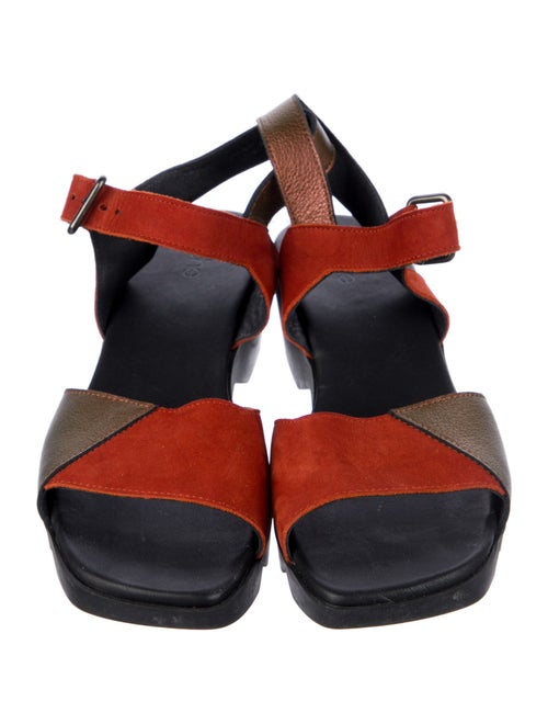 Arche Suede Colorblock Pattern Sandals