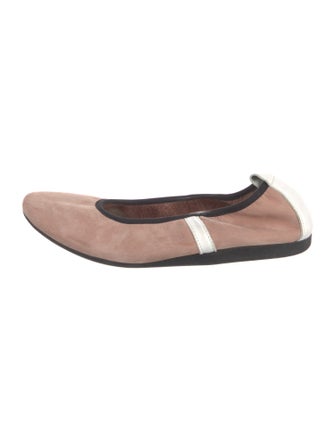 Arche Suede Colorblock Pattern Ballet Flats