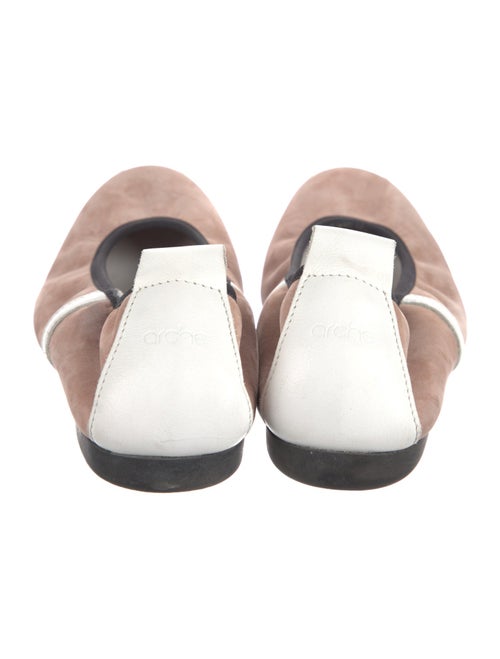 Arche Suede Colorblock Pattern Ballet Flats