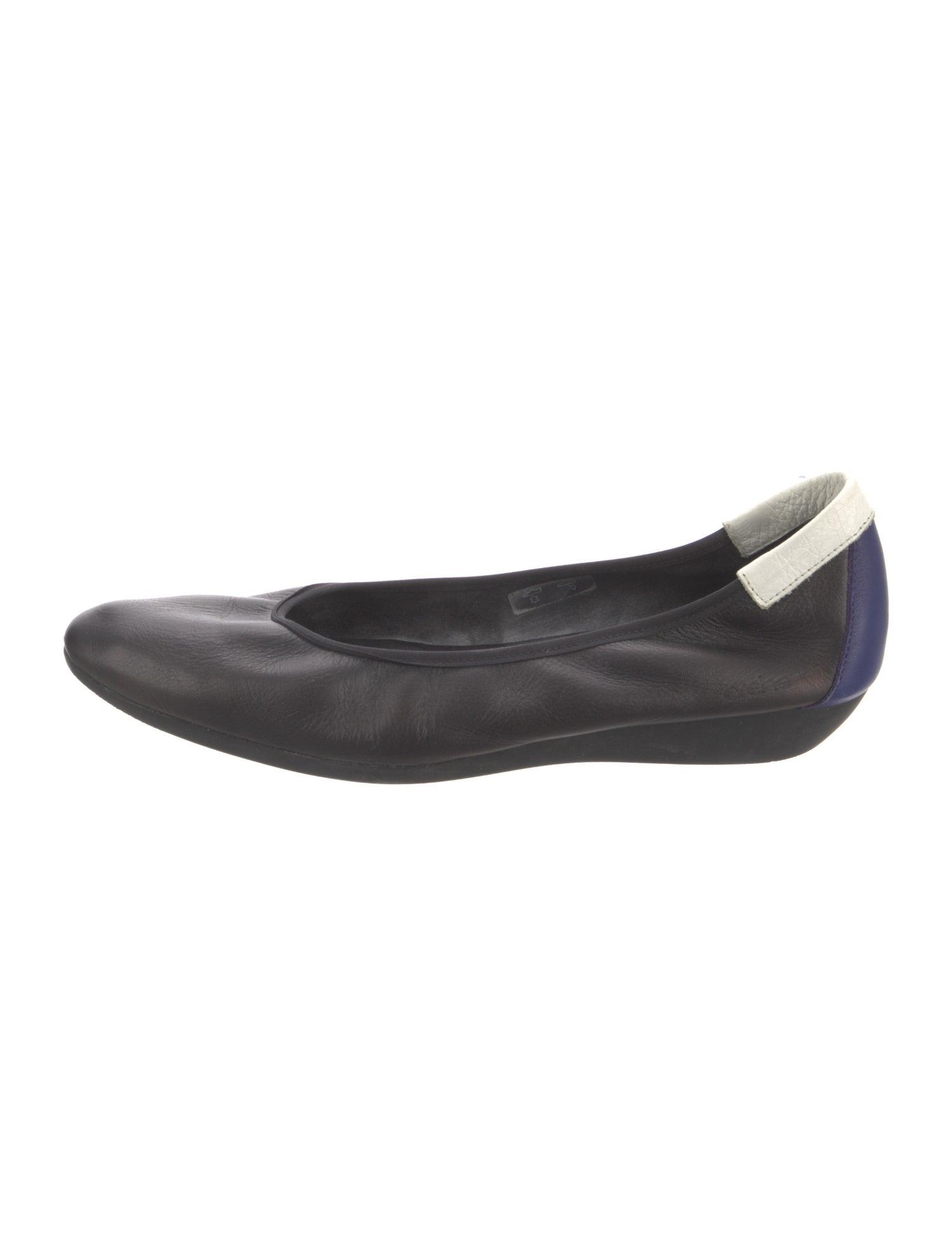 Arche Leather Colorblock Pattern Ballet Flats