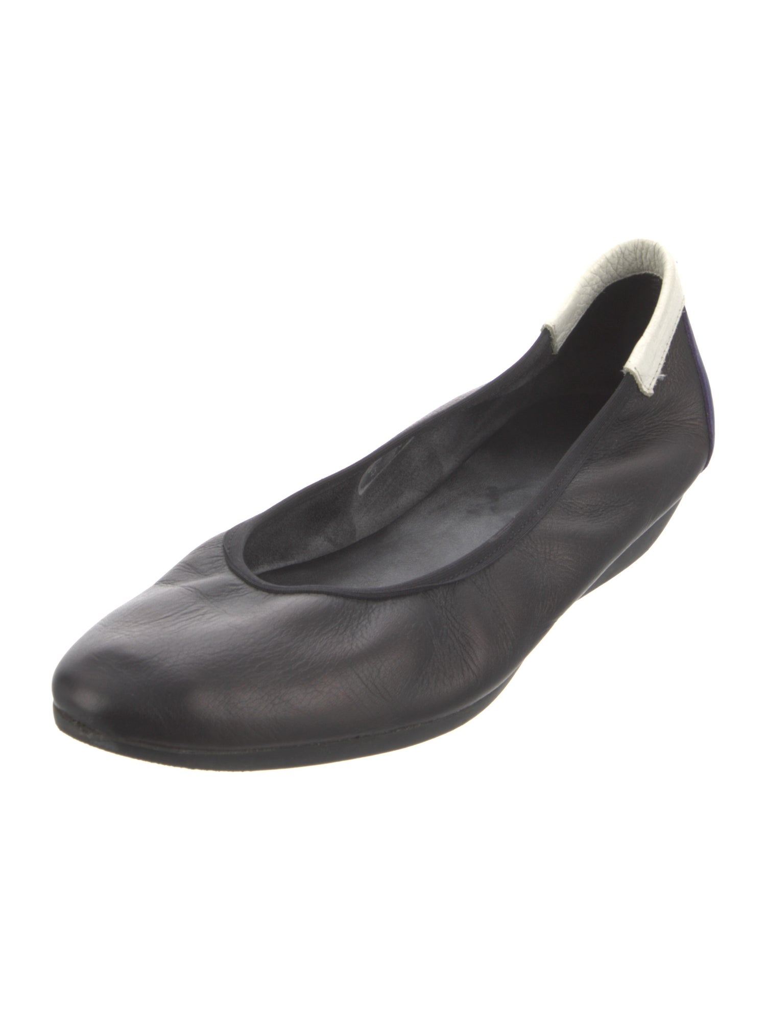 Arche Leather Colorblock Pattern Ballet Flats