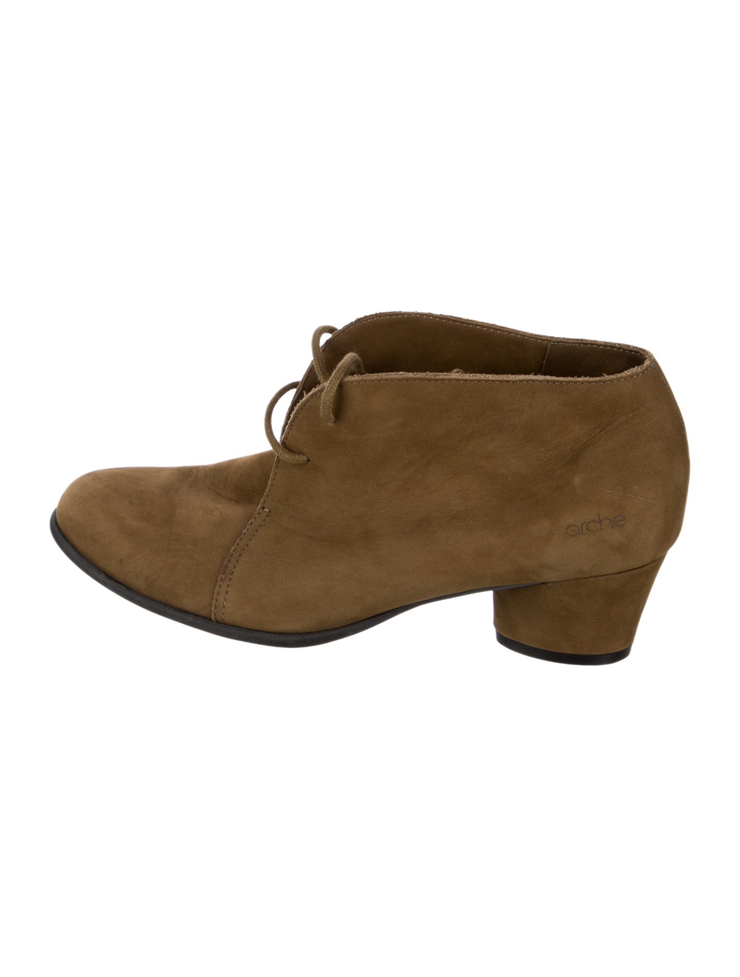 Arche Camel Leather Lace-Up Boots