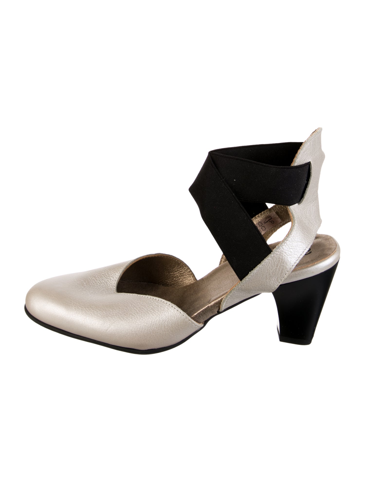 Arche Leather Colorblock Pattern D'Orsay Pumps