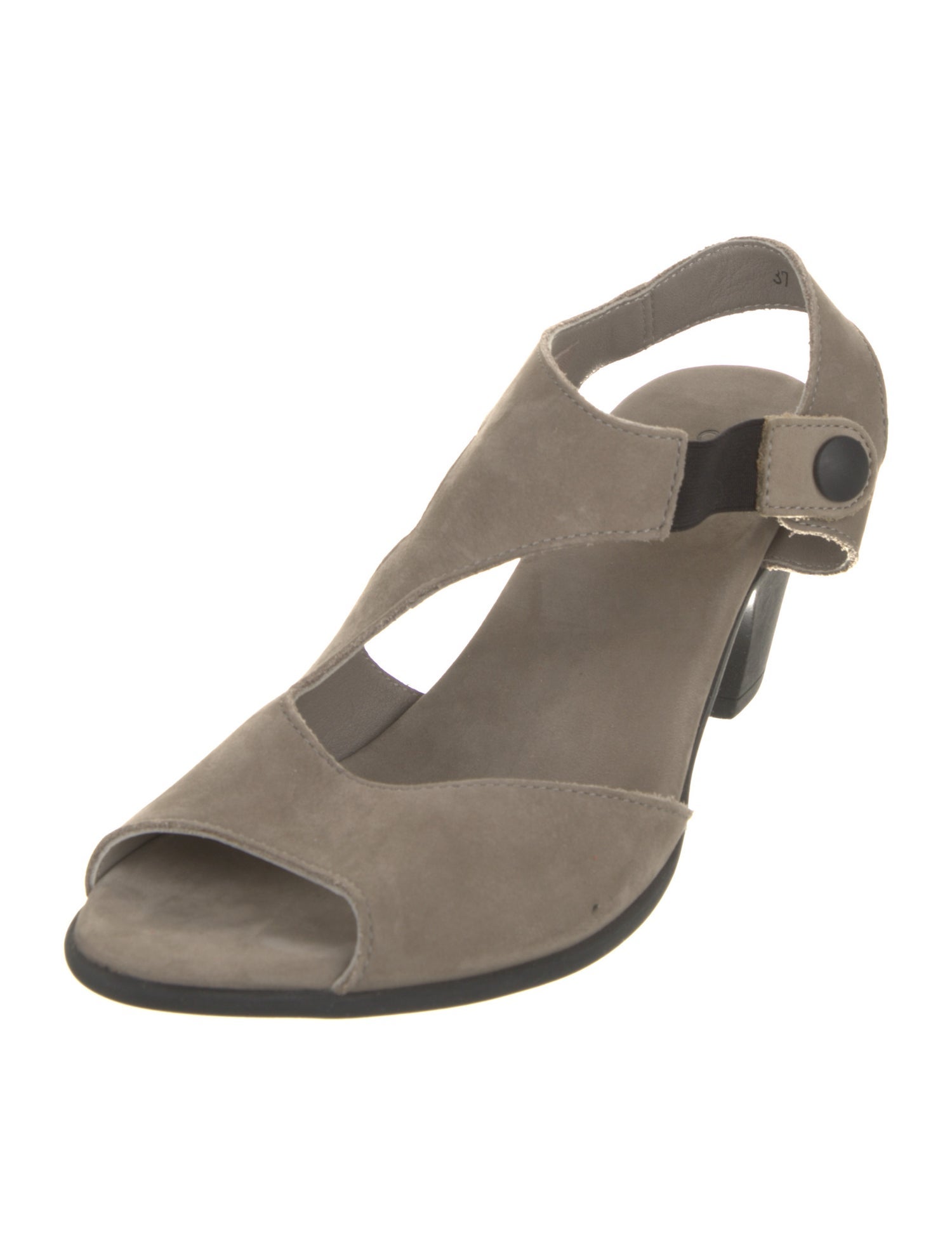 Arche Suede Colorblock Pattern Slingback Sandals