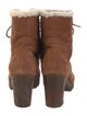 Arche Suede Faux Fur Trim Lace-Up Boots
