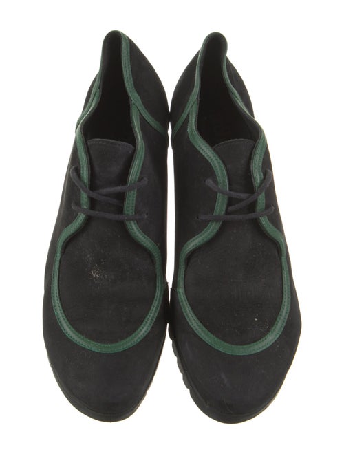 Arche Suede Leather Trim Embellishment Lace-Up Boots