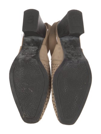 Arche Suede Colorblock Pattern Slingback Pumps