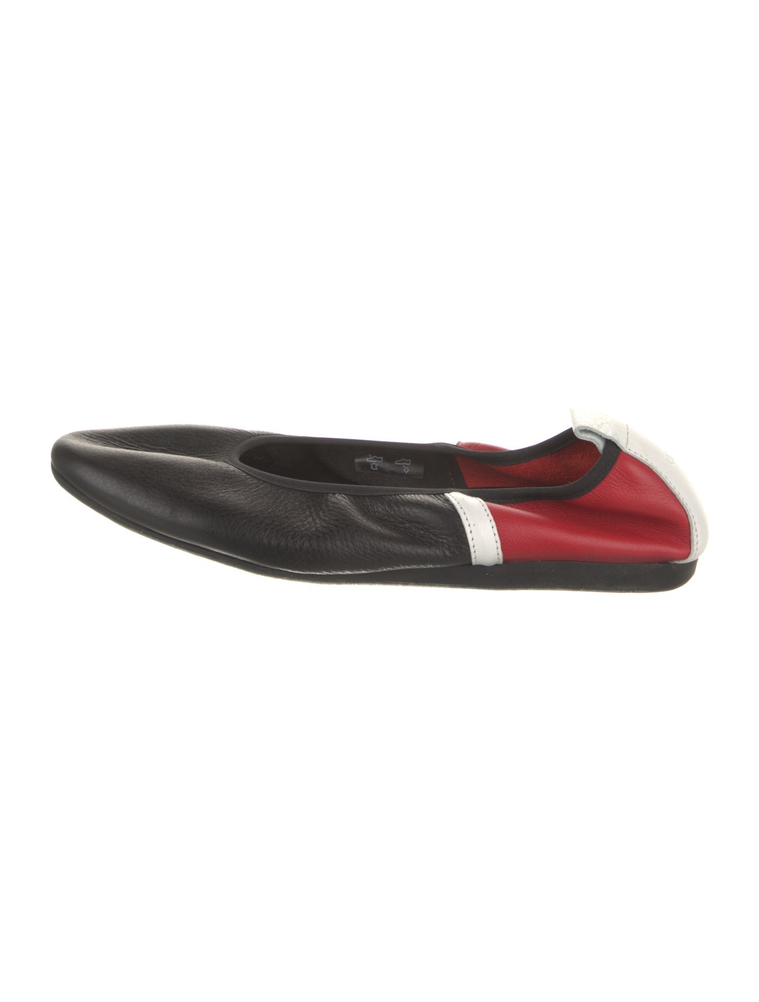 Arche Leather Colorblock Pattern Ballet Flats
