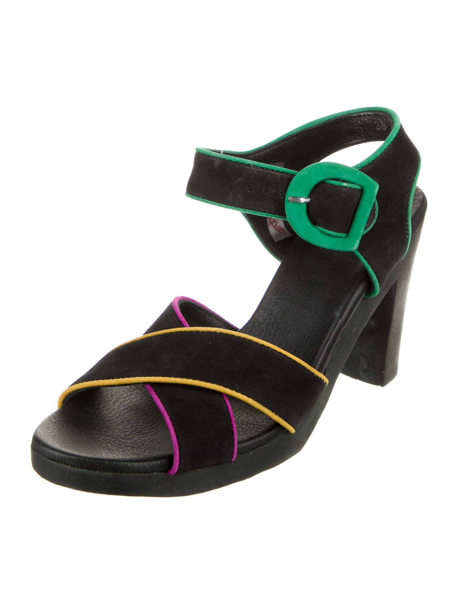 Arche Suede Printed Slingback Sandals