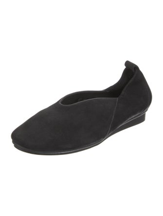Arche Suede Leather Trim Embellishment Flats