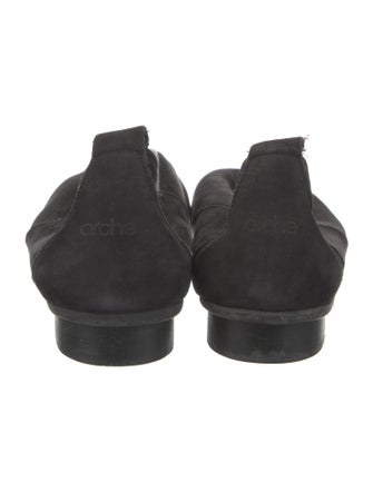 Arche Suede Leather Trim Embellishment Flats