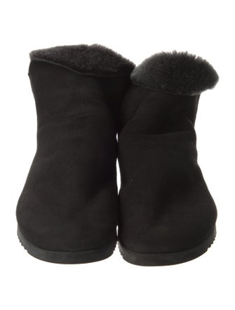 Arche Suede Fur Trim Lace-Up Boots