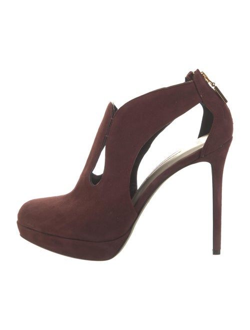 AERON Suede Cutout Accent Pumps