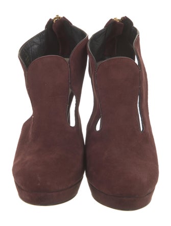 AERON Suede Cutout Accent Pumps