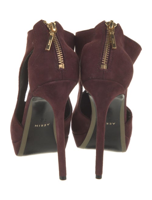 AERON Suede Cutout Accent Pumps