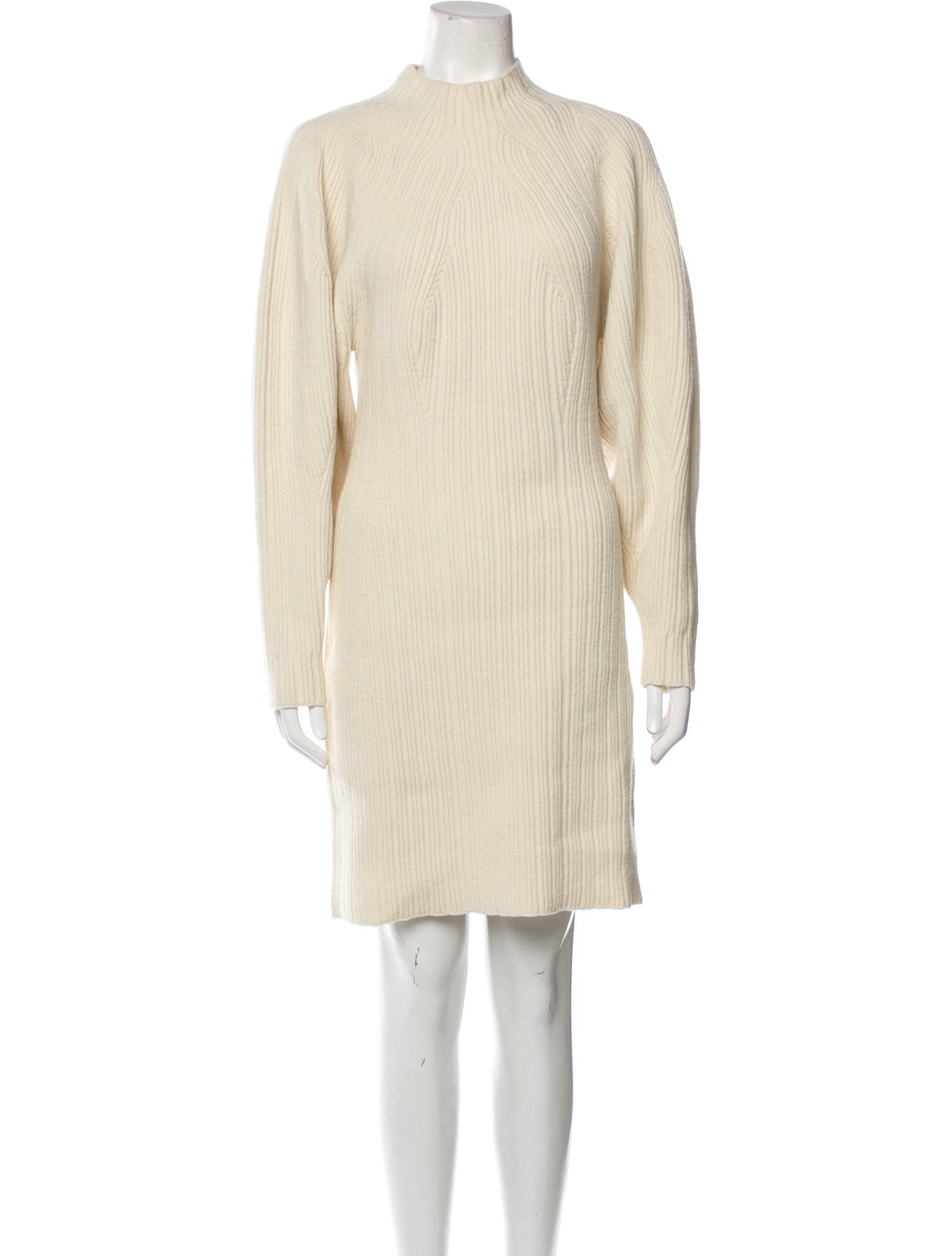 AERON Mock Neck Knee-Length Dress