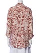 AERON Printed Long Sleeve Button-Up Top