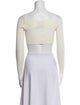 AERON Off-The-Shoulder Three-Quarter Sleeve Crop Top