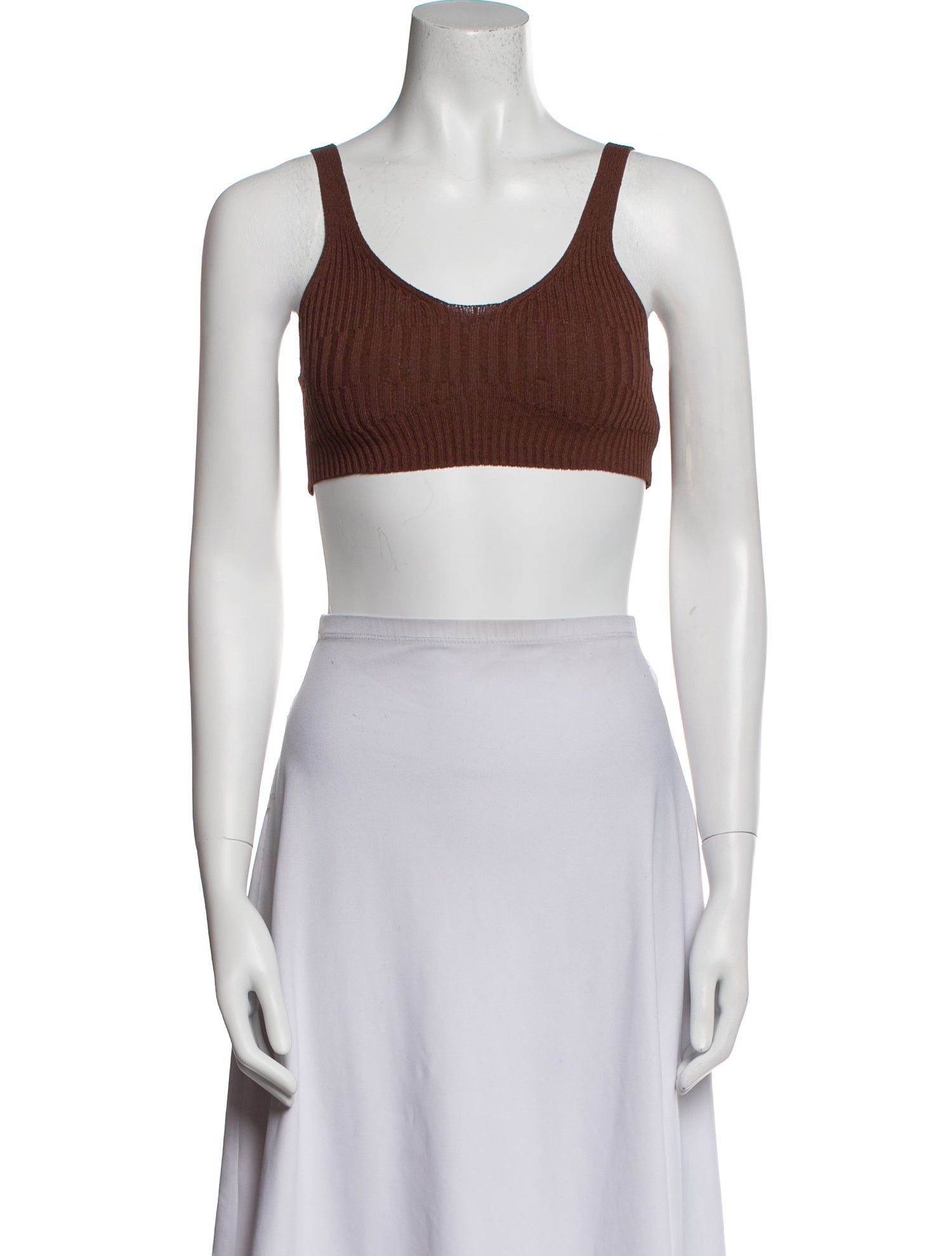 AERON Scoop Neck Sleeveless Crop Top