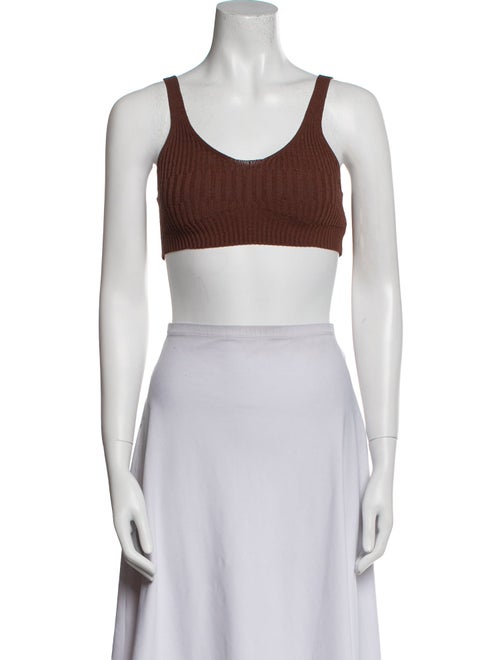 AERON Scoop Neck Sleeveless Crop Top