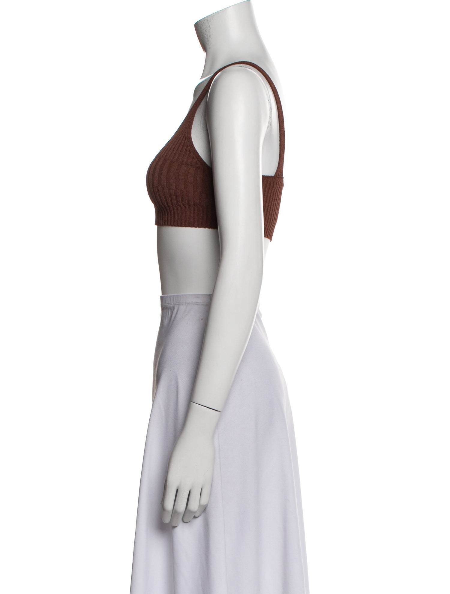 AERON Scoop Neck Sleeveless Crop Top