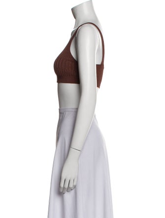 AERON Scoop Neck Sleeveless Crop Top