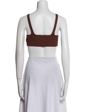 AERON Scoop Neck Sleeveless Crop Top