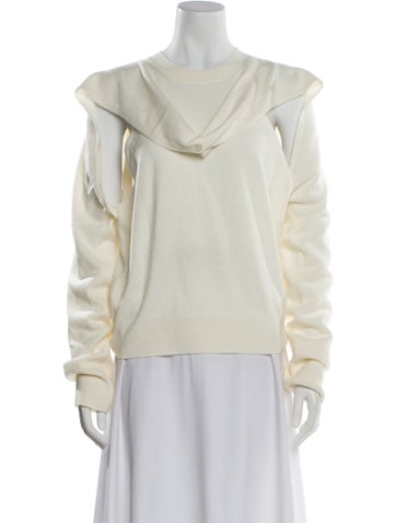 Pre-owned Aeron Wool Cowl Neck Sweater W/ Tags In Neutral