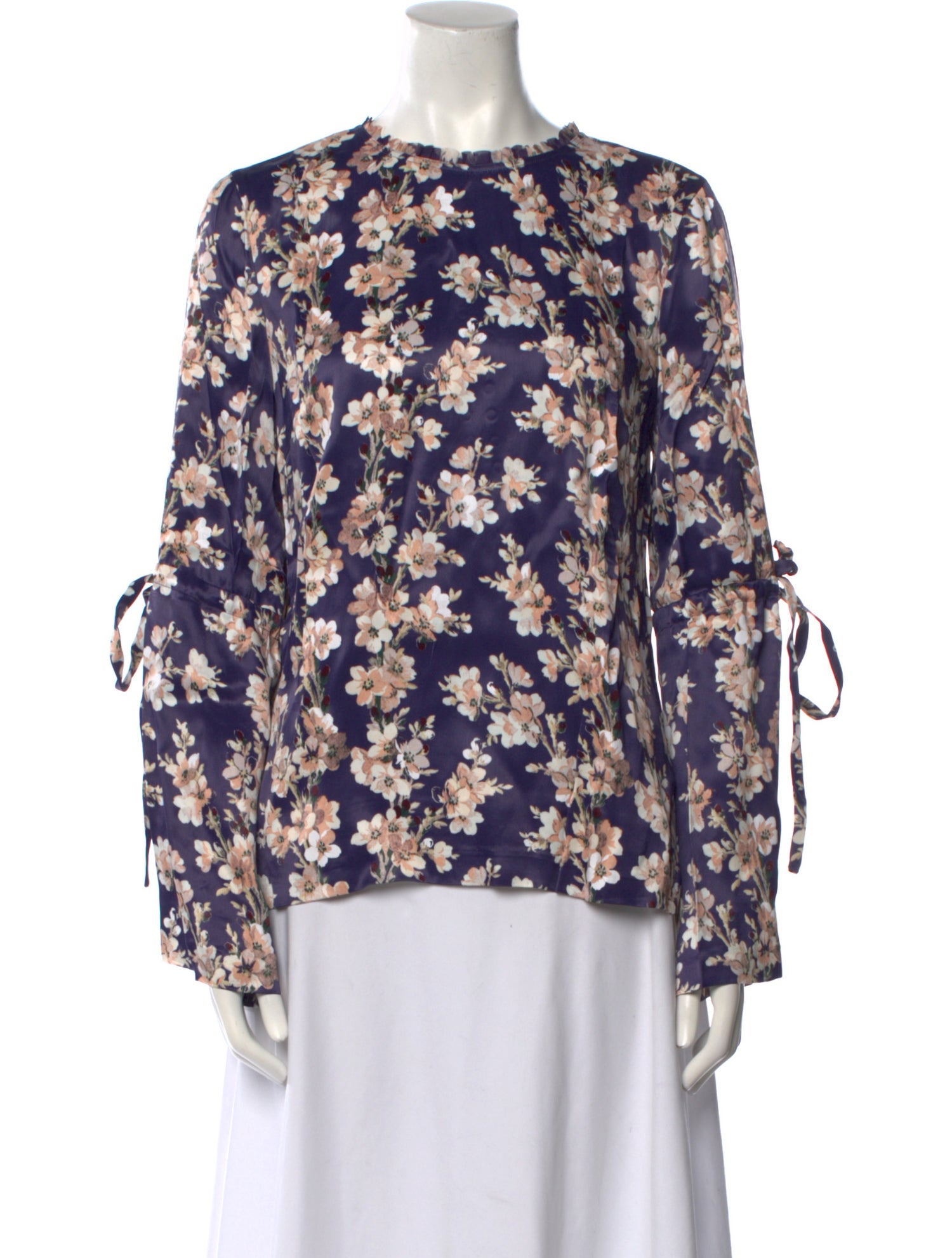 Alex Eagle Sporting Club Floral Print Crew Neck Blouse