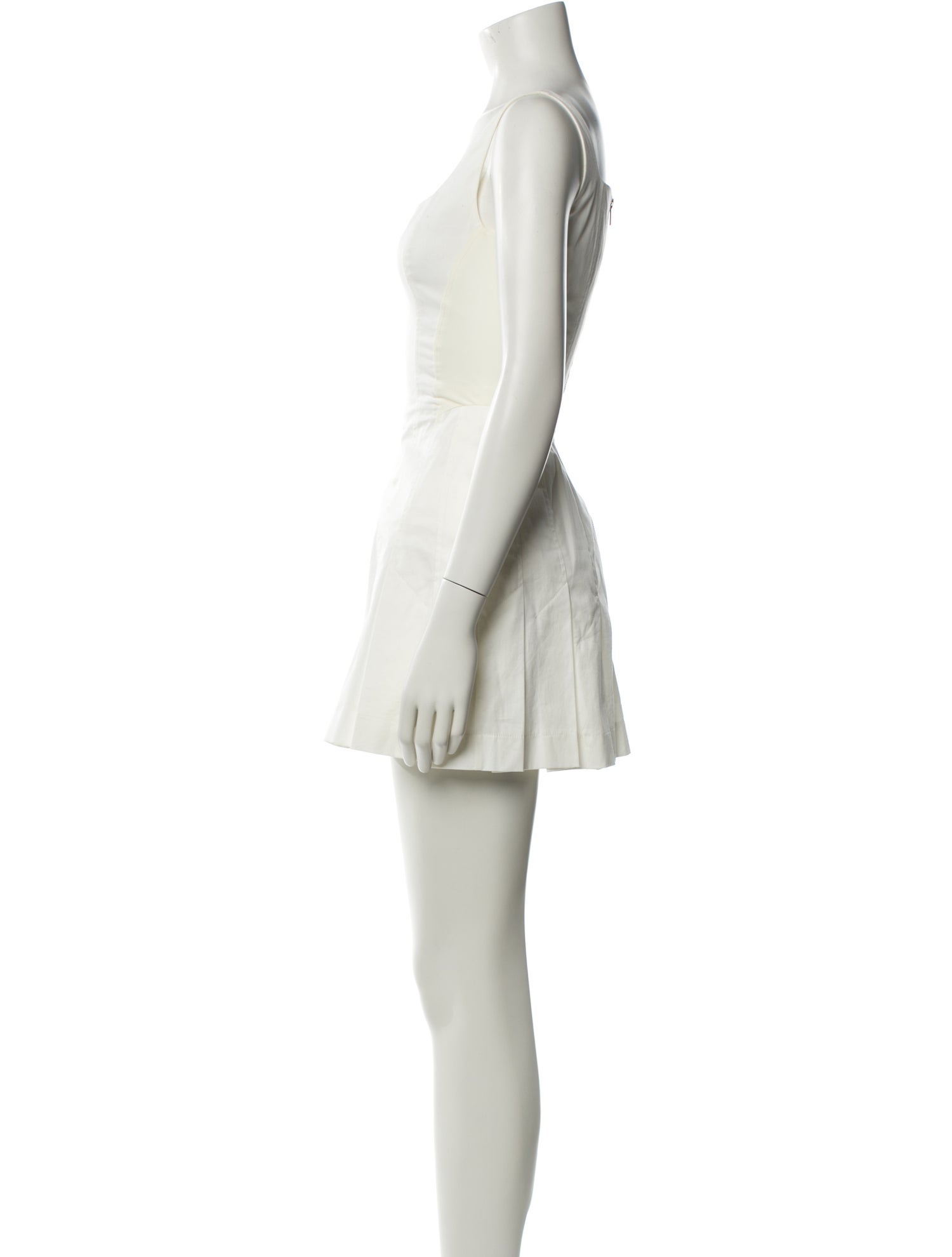 Alex Eagle Sporting Club Square Neckline Mini Dress