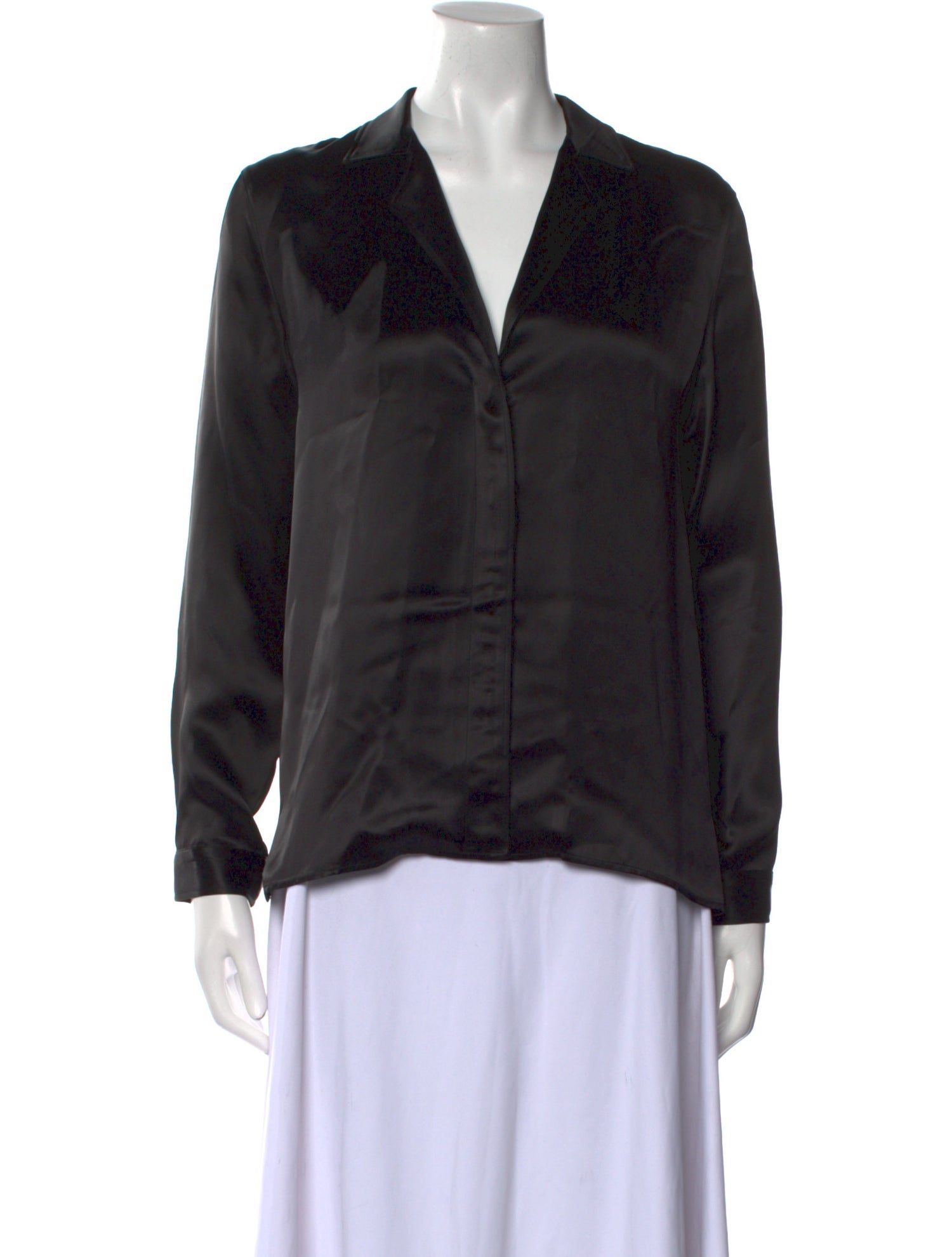 Attersee Vintage V-Neck Button-Up Top