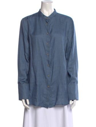 Attersee Cashmere Long Sleeve Button-Up Top