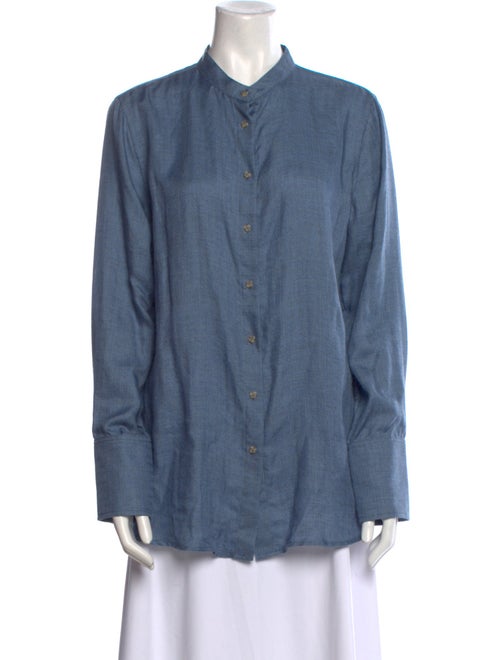 Attersee Cashmere Long Sleeve Button-Up Top
