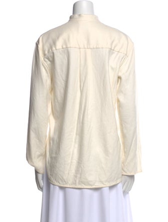 Attersee Cashmere Mock Neck Button-Up Top