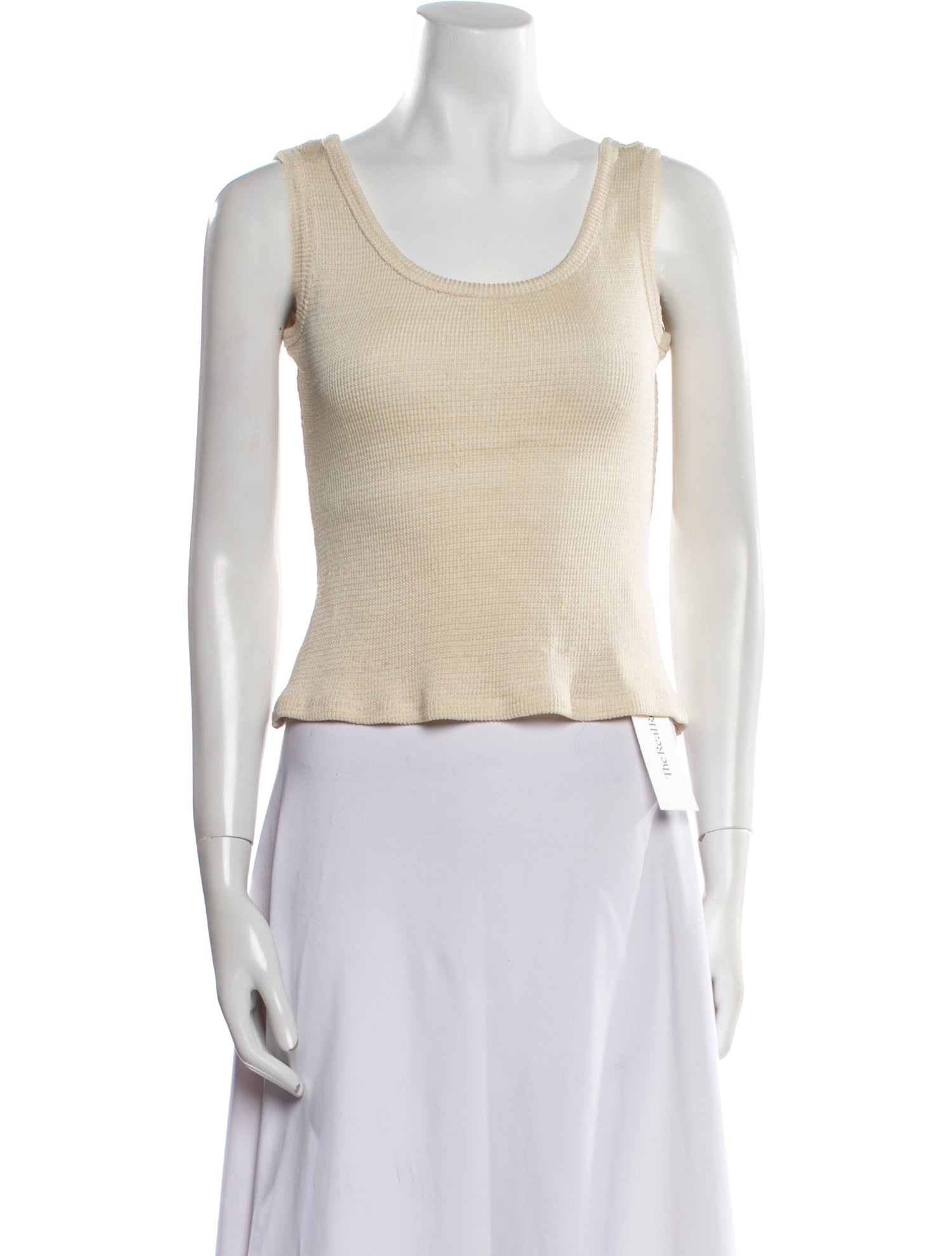 Attersee Silk Scoop Neck Crop Top