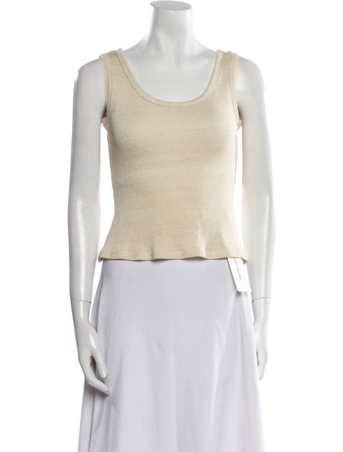 Attersee Silk Scoop Neck Crop Top